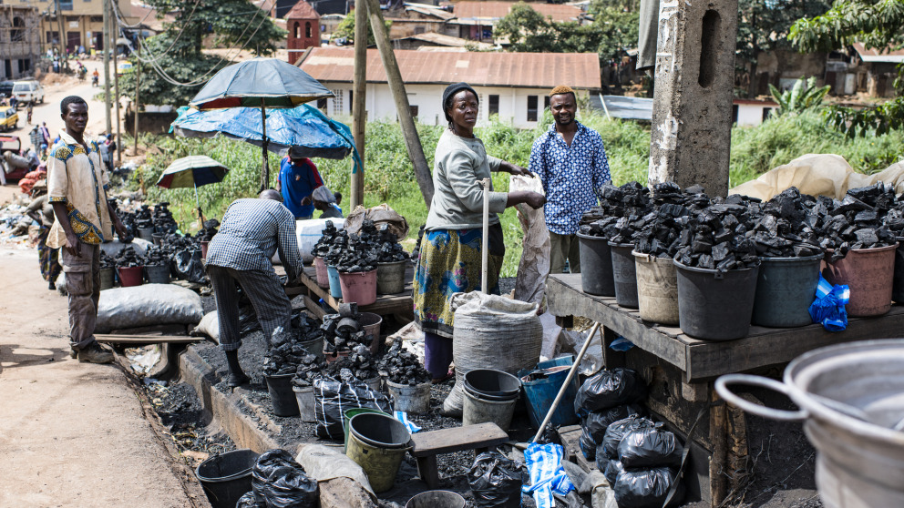 Much of the coal sold by these traders at a market in Yaoundé, the capital of Cameroon, will be used in cookstoves. Many developing countries lack adequate access to technologies that play a vital role in the energy transition.