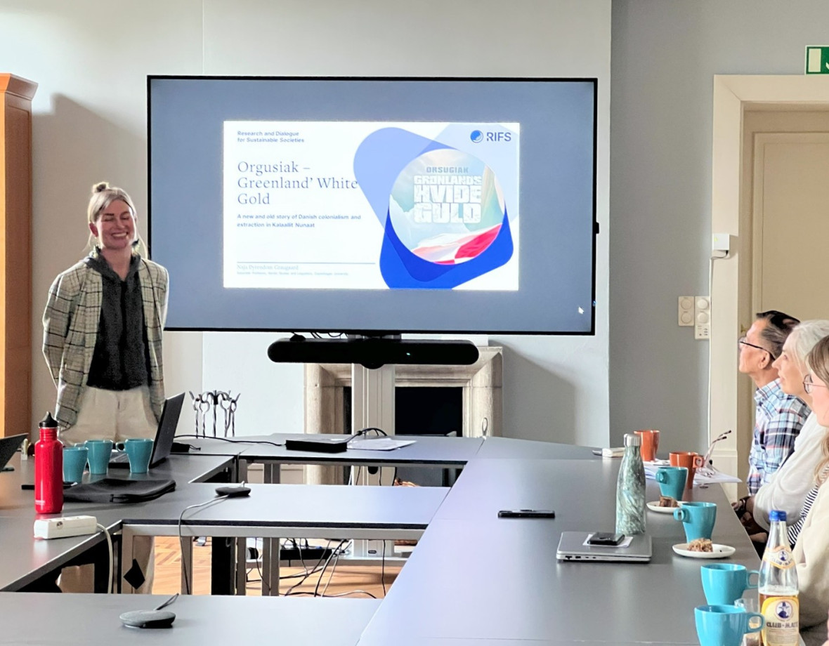 Associate Professor Naja Dyrendom Graugaard bei der Präsentation des Dokumentarfilms am RIFS.